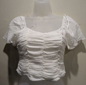 Kirious Marshalls White Textured Blouse Size Xs